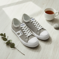 Grey suede shoes lifestyle